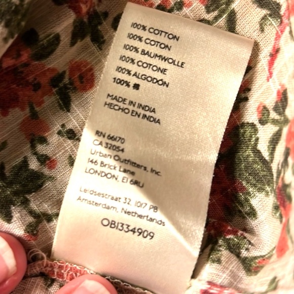 Free People Meant To Be Floral Smocked Boho Puff Sleeve Long Sleeve NWOT - Picture 11 of 12